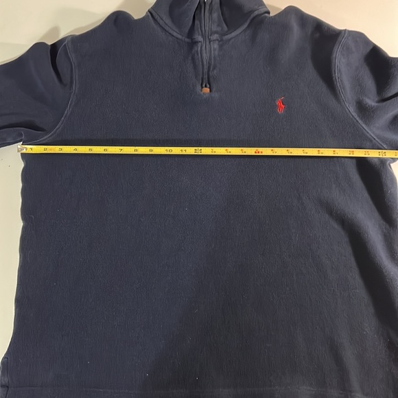 Ralph Lauren Men’s XL 100% Cotton 1/4 Zip Long Sleeve Blue Pullover sweater. - Picture 6 of 8
